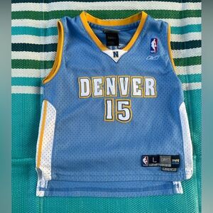 🎉✨ VTG- Carmelo Anthony Reebok Blue and Yellow Denver Kids Jersey #15 Rare